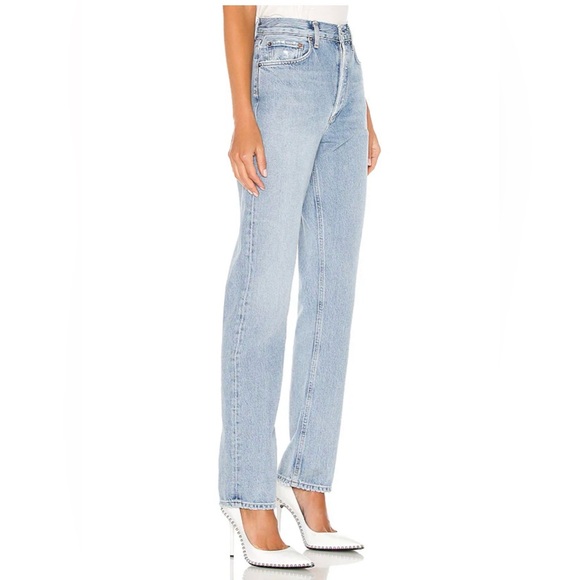 Agolde Lana Classic Denim Straight Leg Jeans - Picture 4 of 5